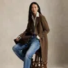 Ralph Lauren Wool-blend Herringbone Coat In Brown