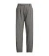 Ralph Lauren Jeanne Wool-blend Herringbone Pant In Gray