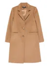 Ralph Lauren Wool Button Coat In Brown