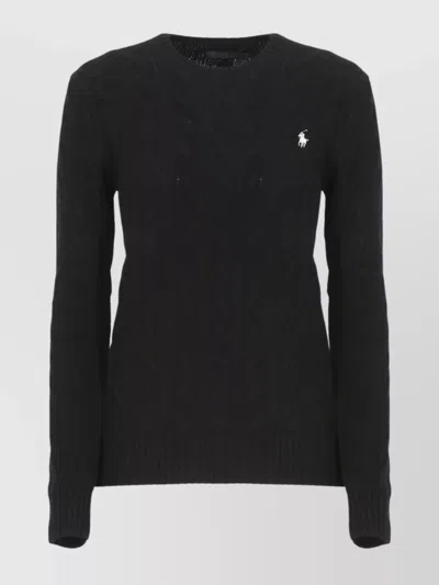 RALPH LAUREN WOOL CABLE KNIT CREWNECK SWEATER