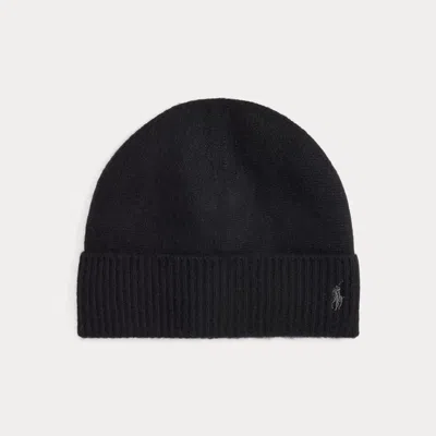 Ralph Lauren Wool-cashmere Beanie In Black
