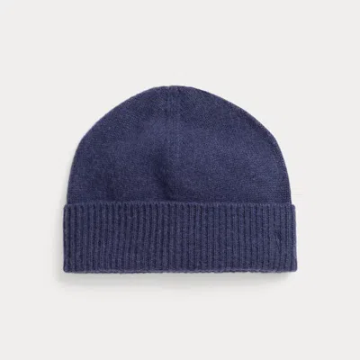Ralph Lauren Wool-cashmere Beanie In Blue
