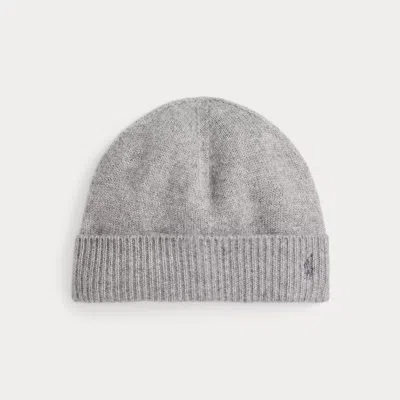 Ralph Lauren Wool-cashmere Beanie In Gray