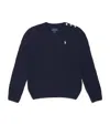 Ralph Lauren Wool-cashmere Cable-knit Sweater In Blue