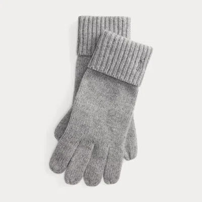 Ralph Lauren Wool-cashmere Touch-screen Gloves In Gray