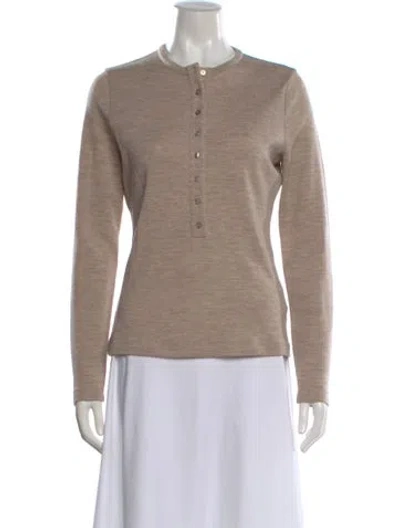 Pre-owned Ralph Lauren Wool Crew Neck Polo In Neutral