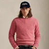 Ralph Lauren Wool Crewneck Sweater In Pink