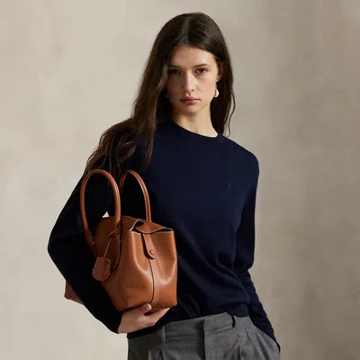 Ralph Lauren Wool Crewneck Sweater In Blue