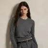 Ralph Lauren Wool Crewneck Sweater In Gray