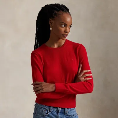 Ralph Lauren Wool Crewneck Sweater In Red