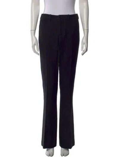 Pre-owned Ralph Lauren Wool Flared Pants In Black