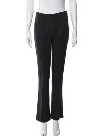 Pre-owned Ralph Lauren Wool Flared Pants In Black