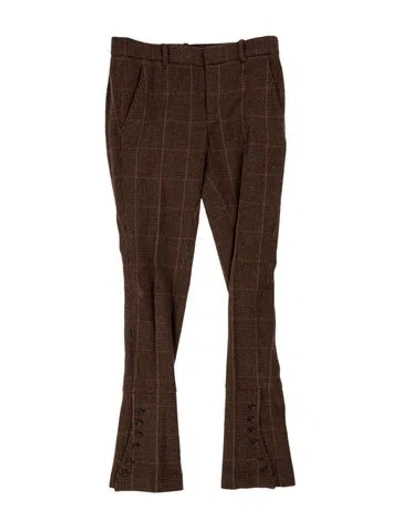 Pre-owned Ralph Lauren Wool Flared Pants In Brown
