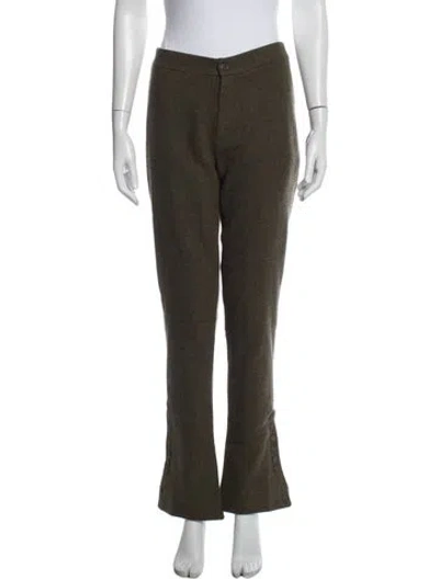 Pre-owned Ralph Lauren Wool Flared Pants In Green