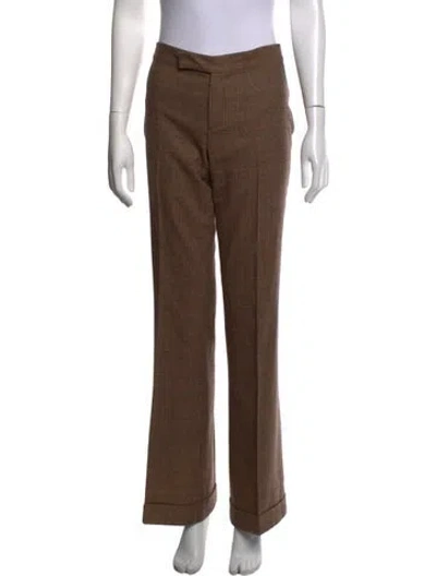 Pre-owned Ralph Lauren Wool Flared Pants In Neutrals