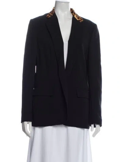 Pre-owned Ralph Lauren Wool Fur Jacket In Blue