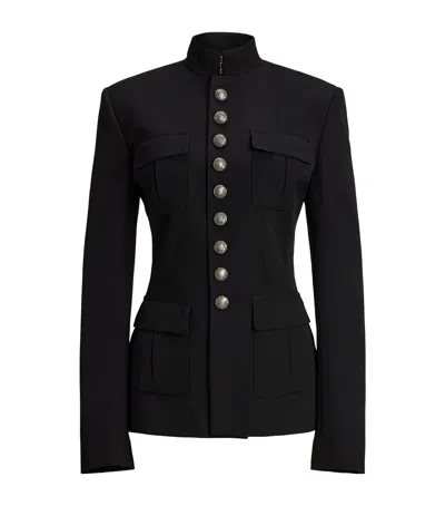 RALPH LAUREN WOOL GRAIN DE POUDRE ELIZA JACKET
