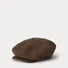Ralph Lauren Wool Herringbone Tweed Newsboy Cap