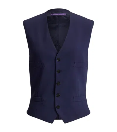 Ralph Lauren Wool Jaiden Waistcoat In Blue