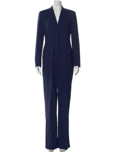 Pre-owned Ralph Lauren Wool Jumpsuit W/ Tags In Blue