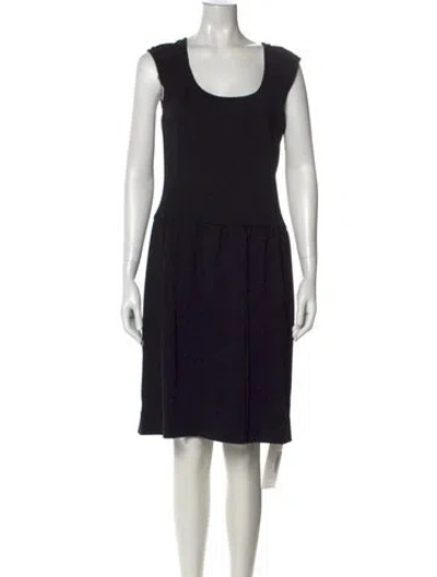 Pre-owned Ralph Lauren Wool Knee-length Dress In Black