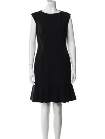 Pre-owned Ralph Lauren Wool Knee-length Dress In Black