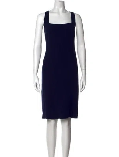 Pre-owned Ralph Lauren Wool Knee-length Dress In Blue