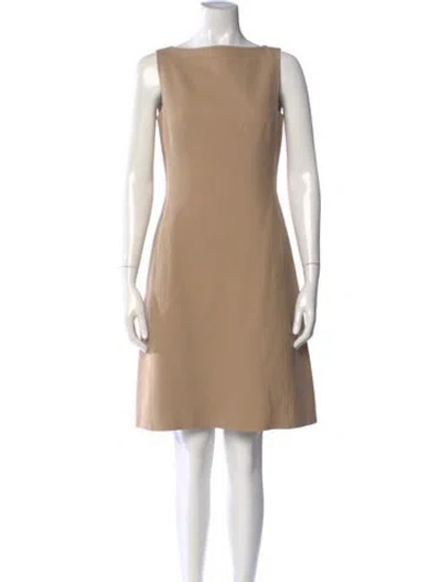 Pre-owned Ralph Lauren Wool Knee-length Dress In Neutral