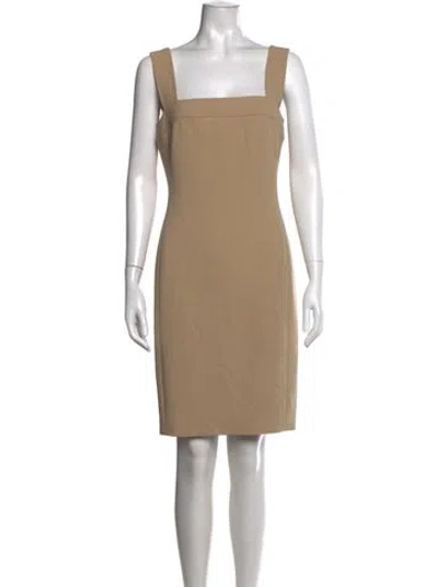 Pre-owned Ralph Lauren Wool Knee-length Dress In Neutral
