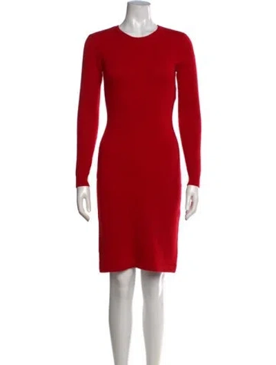 Pre-owned Ralph Lauren Wool Knee-length Dress In Red