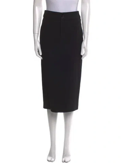 Pre-owned Ralph Lauren Wool Knee-length Skirt In Black