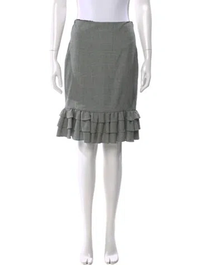 Pre-owned Ralph Lauren Wool Knee-length Skirt In Black