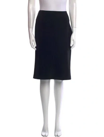 Pre-owned Ralph Lauren Wool Knee-length Skirt In Black
