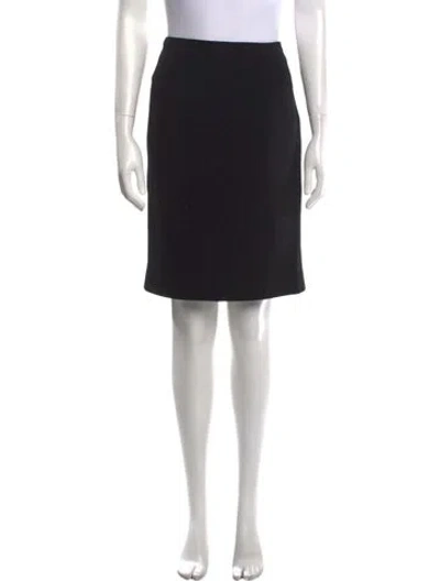 Pre-owned Ralph Lauren Wool Knee-length Skirt In Black