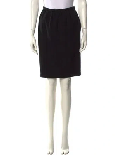 Pre-owned Ralph Lauren Wool Knee-length Skirt In Black