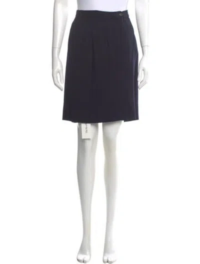 Pre-owned Ralph Lauren Wool Knee-length Skirt In Black