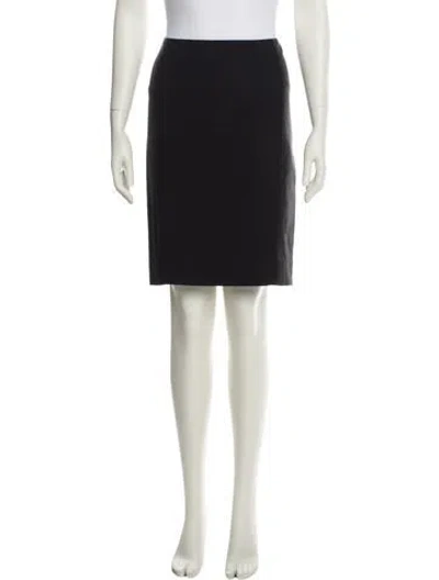 Pre-owned Ralph Lauren Wool Knee-length Skirt In Black