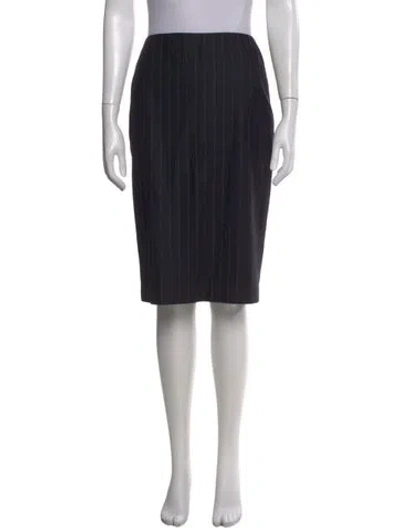 Pre-owned Ralph Lauren Wool Knee-length Skirt In Black