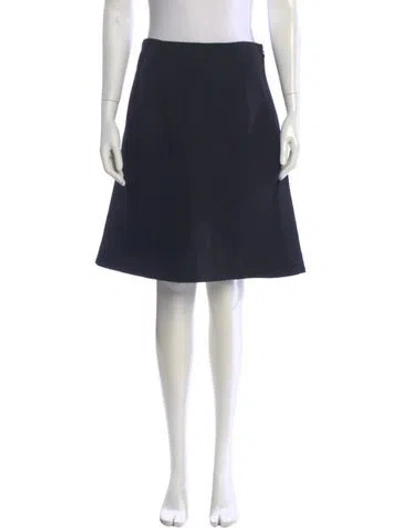 Pre-owned Ralph Lauren Wool Knee-length Skirt In Blue