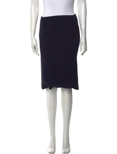 Pre-owned Ralph Lauren Wool Knee-length Skirt In Blue