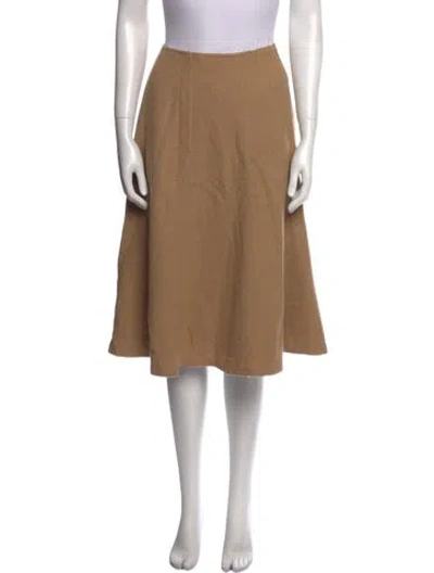 Pre-owned Ralph Lauren Wool Knee-length Skirt In Brown