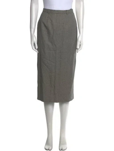 Pre-owned Ralph Lauren Wool Knee-length Skirt In Gray