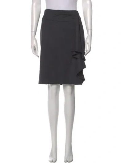 Pre-owned Ralph Lauren Wool Knee-length Skirt In Gray