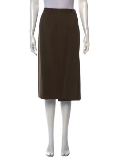 Pre-owned Ralph Lauren Wool Knee-length Skirt In Green