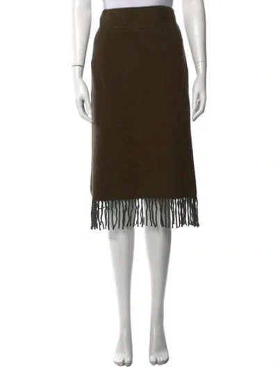 Pre-owned Ralph Lauren Wool Knee-length Skirt In Green