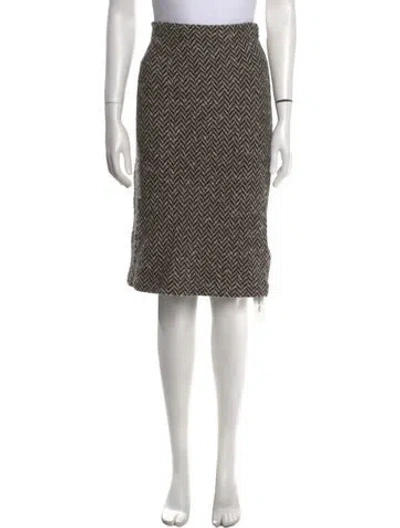 Pre-owned Ralph Lauren Wool Knee-length Skirt In Multi