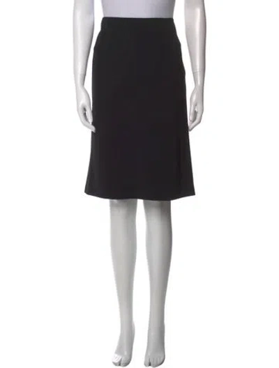 Pre-owned Ralph Lauren Wool Knee-length Skirt W/ Tags In Black