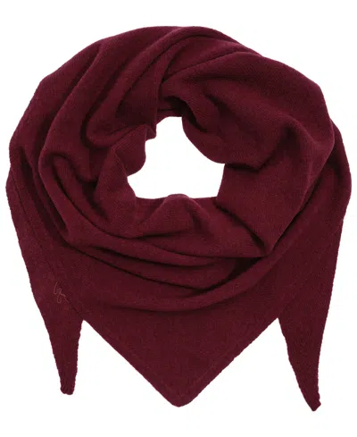 Ralph Lauren Wool Knit Triangle Scarf In Dark Garnet