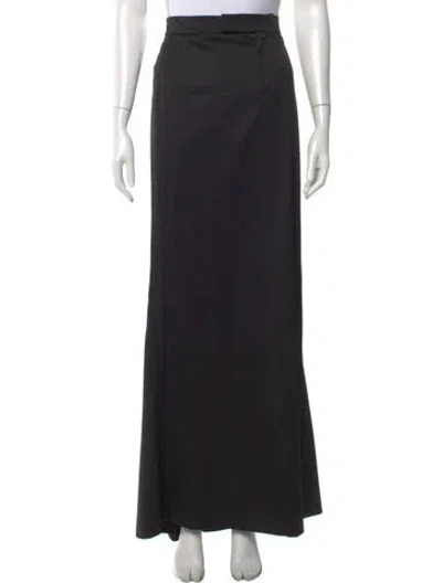 Pre-owned Ralph Lauren Wool Long Skirt In Black
