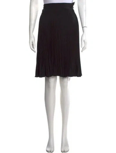 Pre-owned Ralph Lauren Wool Midi Length Skirt In Black